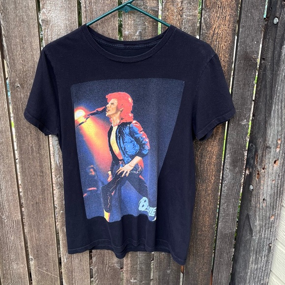 David Bowie Wm’s Live Graphic T-Shirt In Black Sz M - Picture 5 of 10